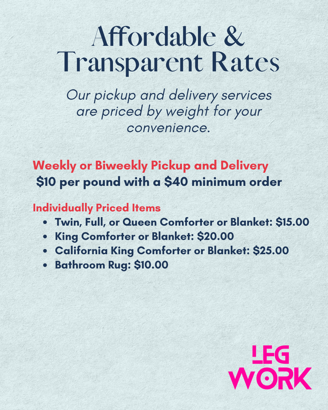 Weekly & Bi-Weekly Laundry Pickup and Delivery Service in San Jose, CA