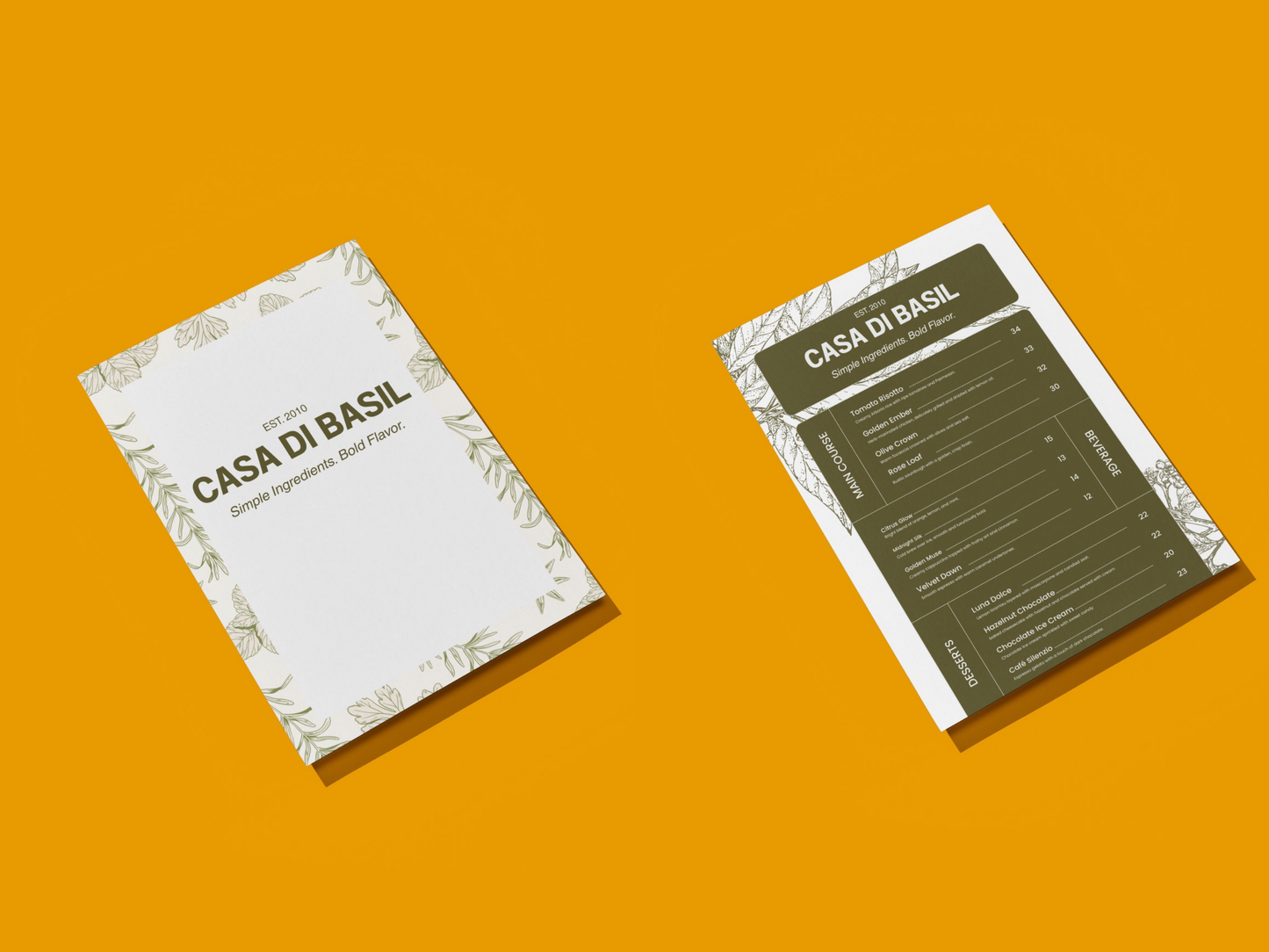 Custom Price List & Menu Design